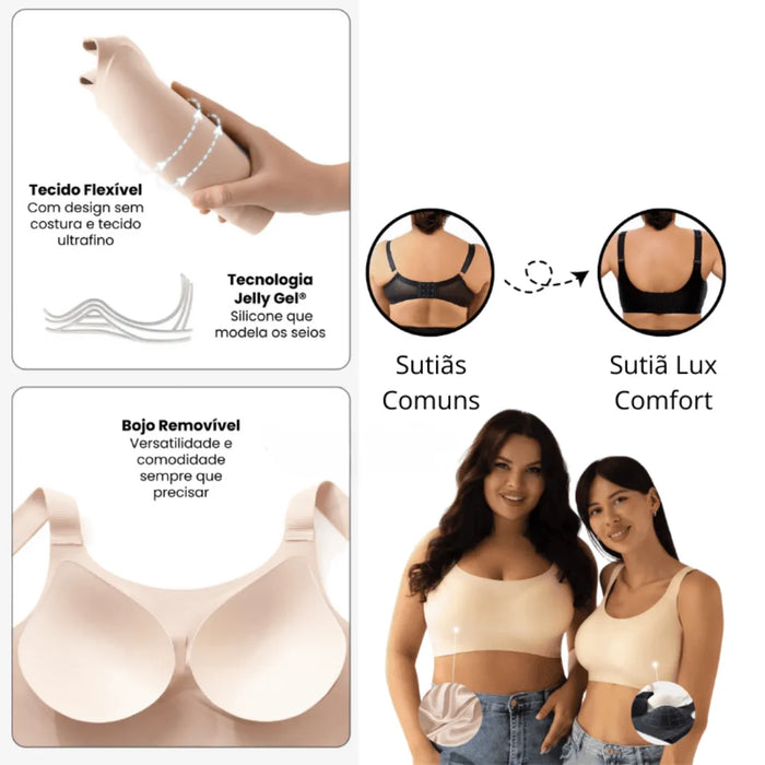 Sutiã Modelador Lux Comfort Sem Costura - Sustentação e Conforto [COMPRE 1 LEVE 2]