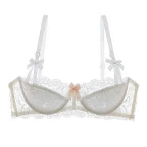 Sutiã fino de renda sexy feminino com armação plus size (Ultimas Unidades)